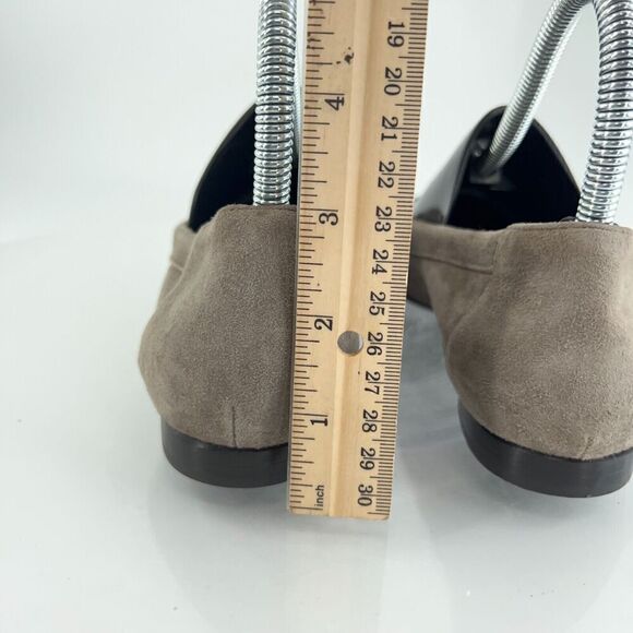 AGL Italy Women's Ballet Flats Size 36.5 Cap Toe Soft Brown Leather Slip On Shoe - Picture 8 of 15